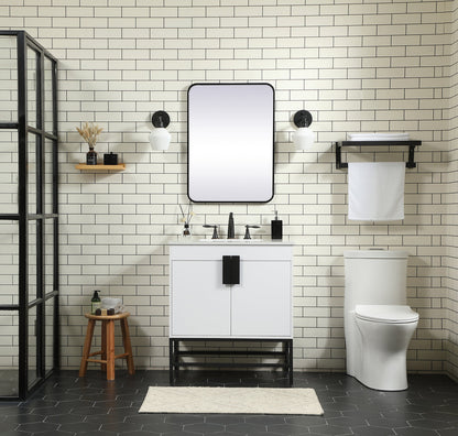 30 inch Single bathroom vanity in white