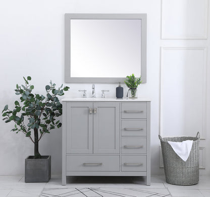 36 inch Single Bathroom Vanity in Gray