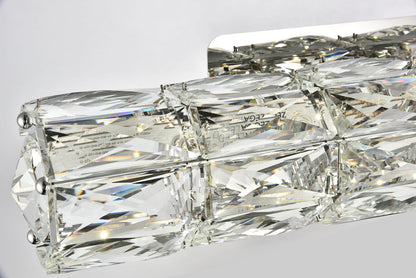 Valetta Integrated LED chip light Chrome Wall Sconce Clear Royal Cut Crystal