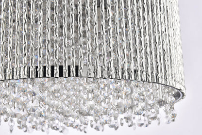 Influx 10 light Chrome Pendant Clear Royal Cut Crystal