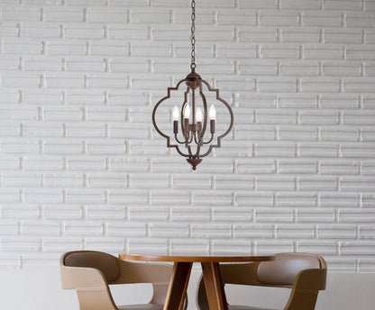 Sandara 4 lights pendant in weathered oak