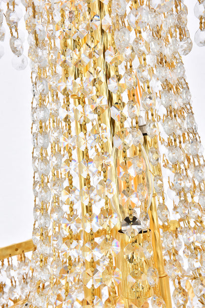 Belenus 6 light Gold Pendant Clear Royal Cut Crystal