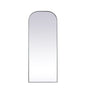 Metal Frame Arch Full Length Mirror 28x74 Inch in Silver