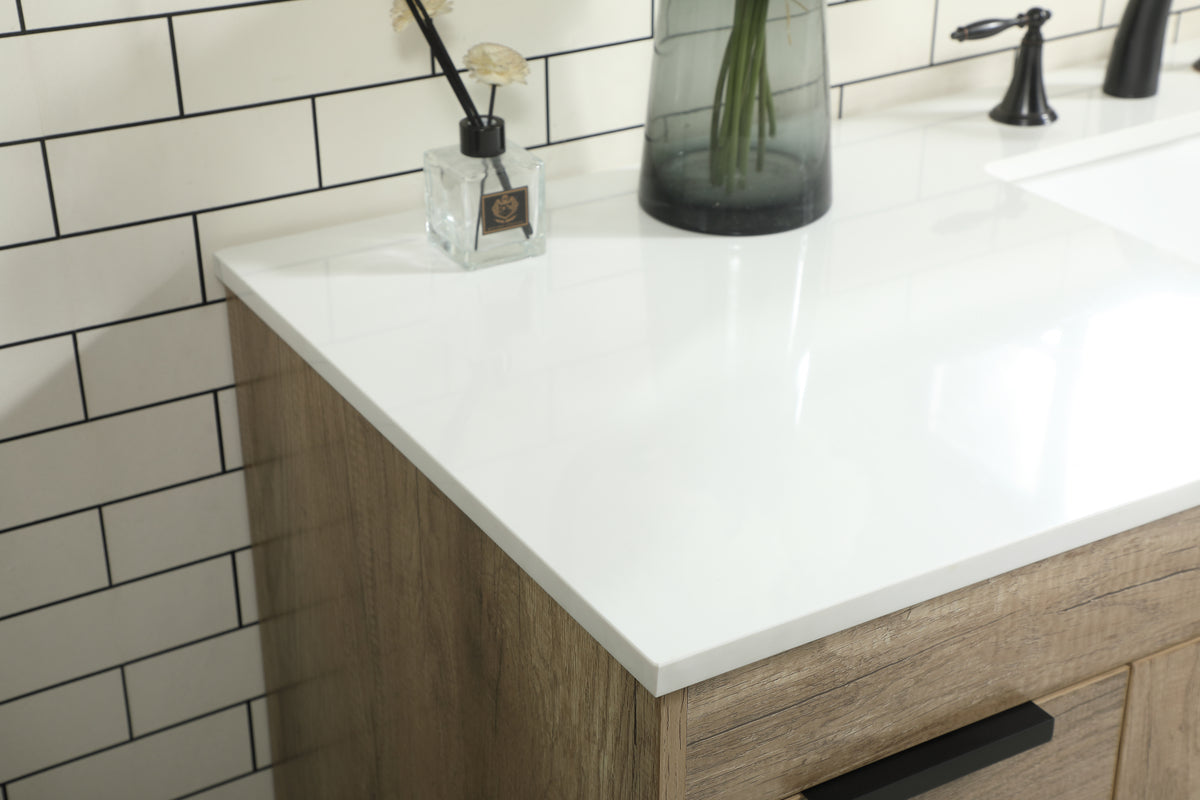 60 inch Single bathroom vanity in natural oak