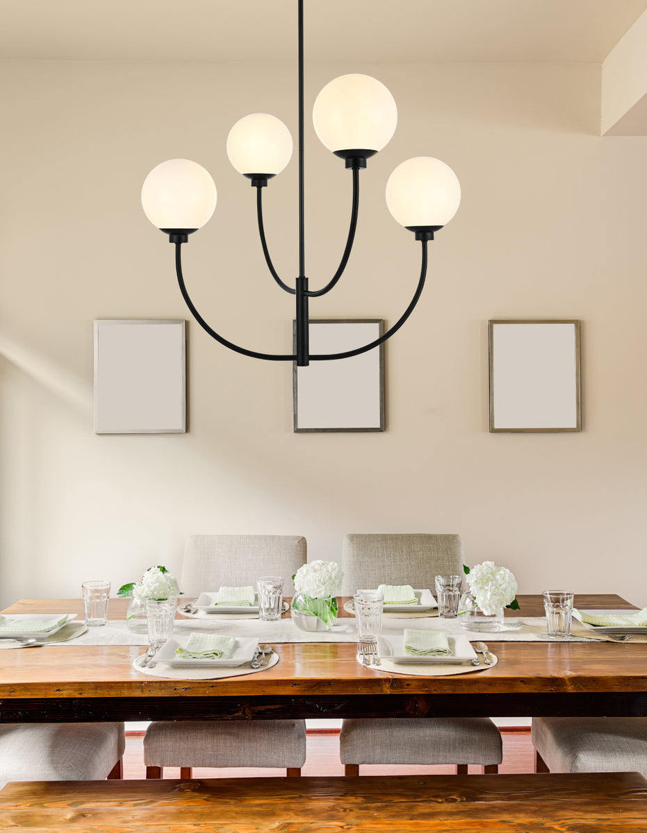 Nyomi 30 inch chandelier in Black