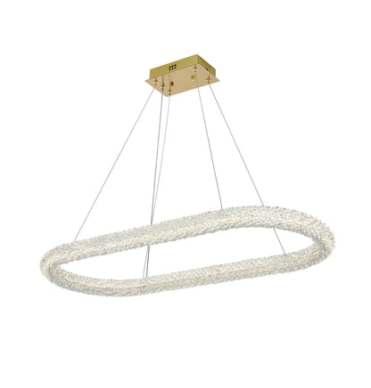 Bowen 42 inch Adjustable LED Chandelier in Satin Gold