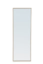 Metal frame Rectangle Mirror 18 inch Brass