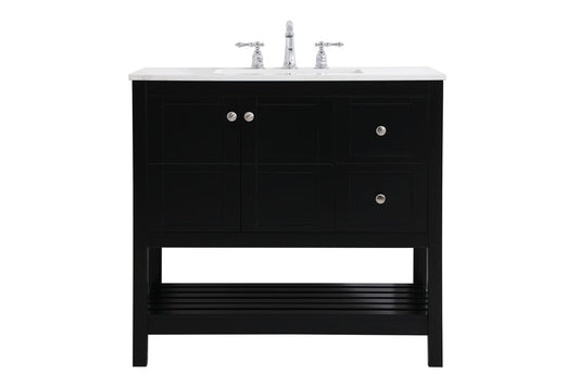 36 inch Single Bathroom Vanity in Black