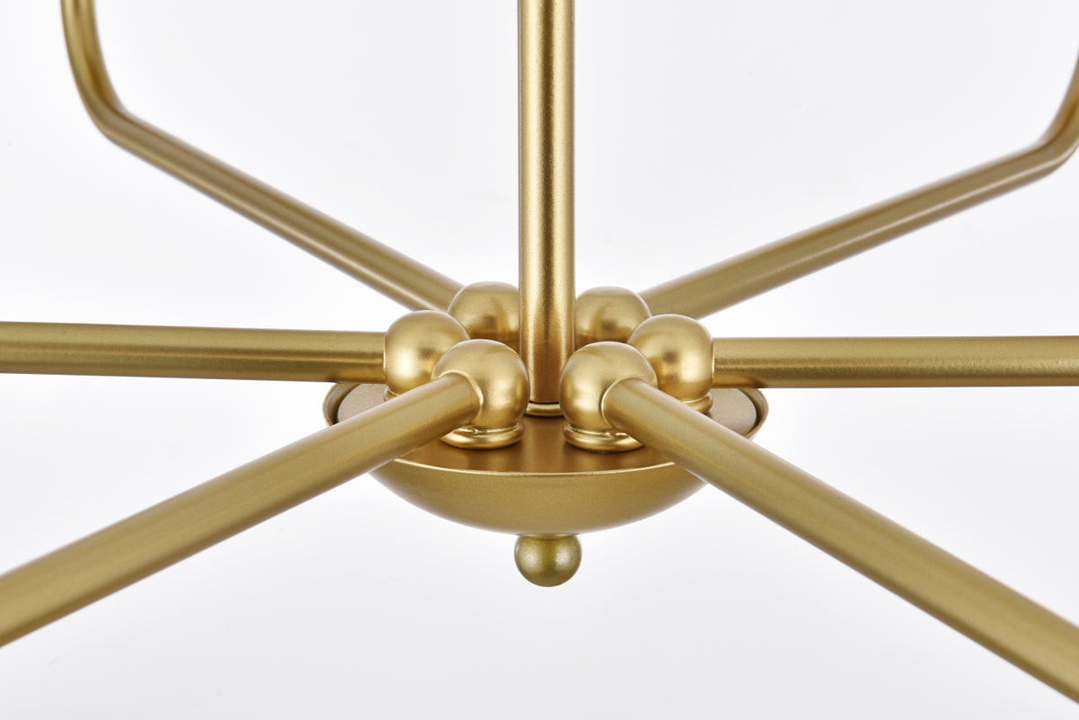 Cohen 42 inch pendant in black and brass