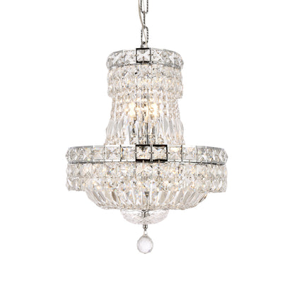 Tranquil 6 light Chrome Pendant Clear Royal Cut Crystal