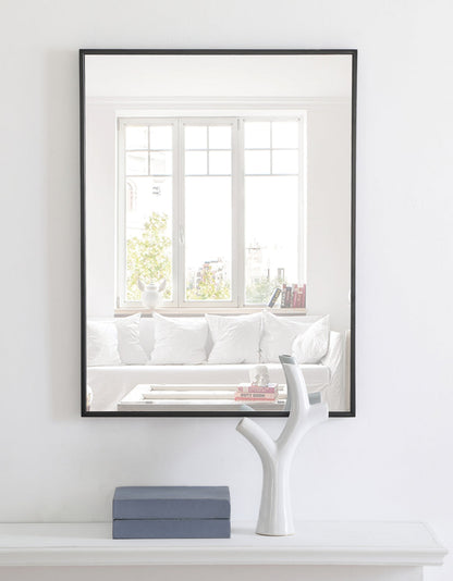 Metal frame Rectangle Mirror 24 inch Black finish