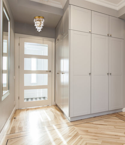 Nordic 1 light brass flush mount