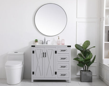 36 inch bathroom vanity in Grey
