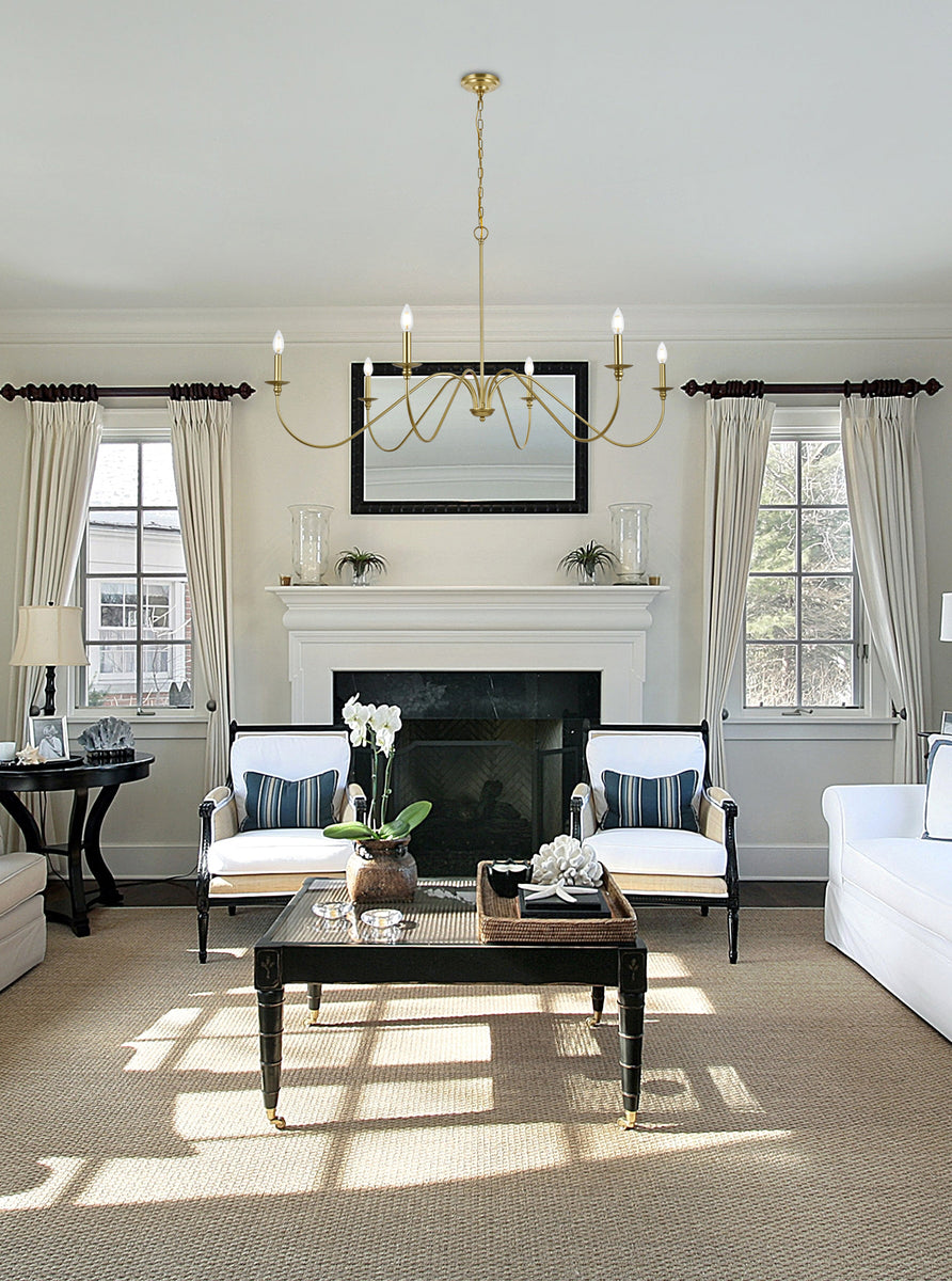 Rohan 54 inch chandelier in Brass