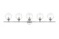 Jaelynn 5 light Chrome and Clear Bath Sconce