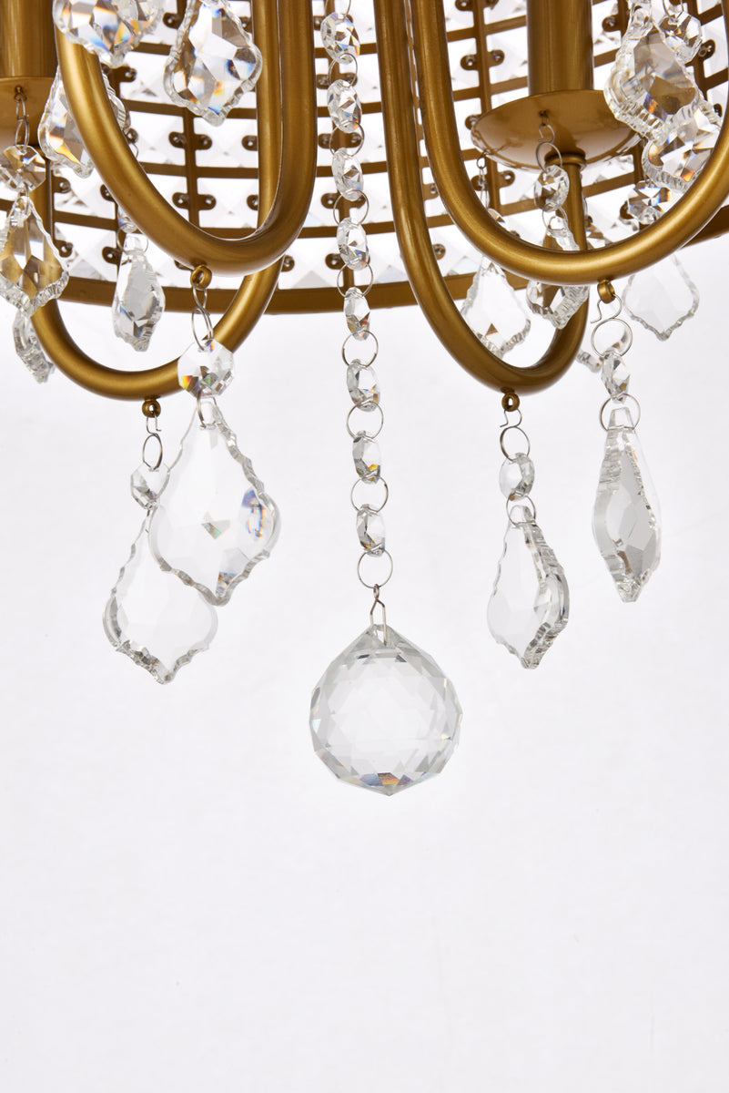 Elise 14 inch pendant in brass