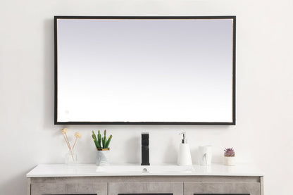 Pier 24x40 inch LED mirror with adjustable color temperature 3000K/4200K/6400K in black