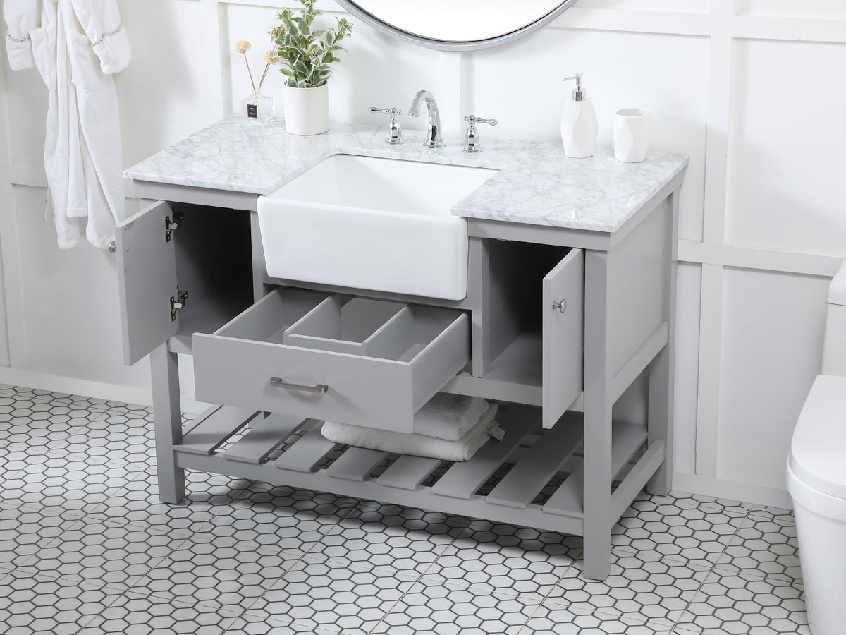 48 inch Single bathroom vanity in grey