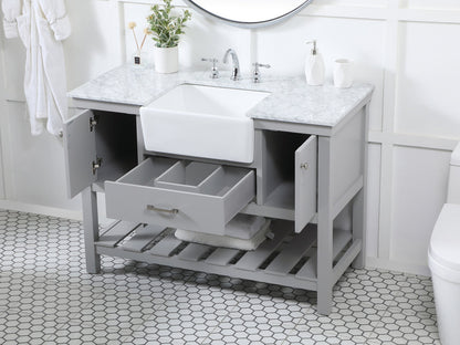 48 inch Single bathroom vanity in grey