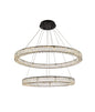 Monroe 42 inch LED round double ring pendant in black