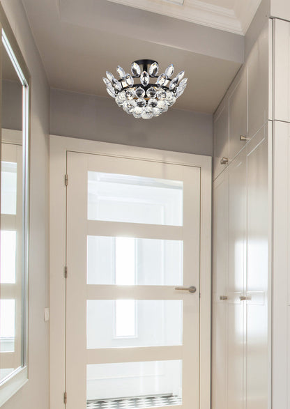 Emilia 14 inch flush mount in black