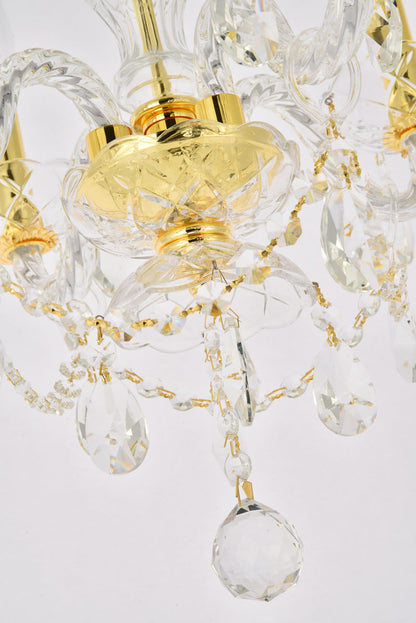 Princeton 4 light Gold Pendant Clear Royal Cut Crystal