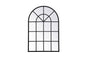 Metal windowpane mirror 28 inch x 41 inch in in Black