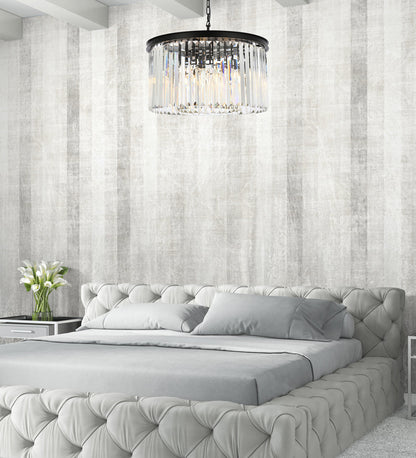 Sydney 8 light Matte Black Chandelier Clear Royal Cut Crystal