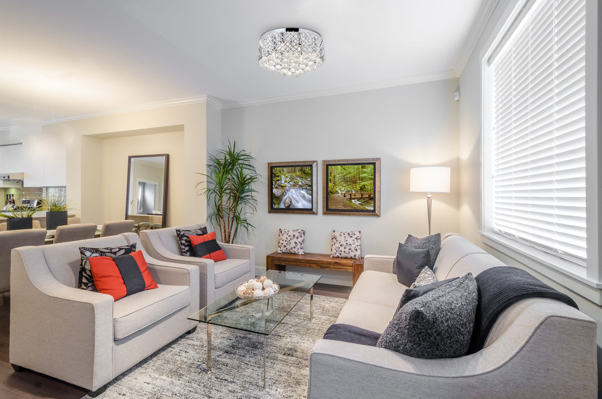 Tully 6 light Chrome Flush Mount