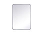 Soft corner metal rectangular mirror 22x30 inch in Silver