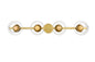 Rogelio 4 light Brass and Clear Bath Sconce