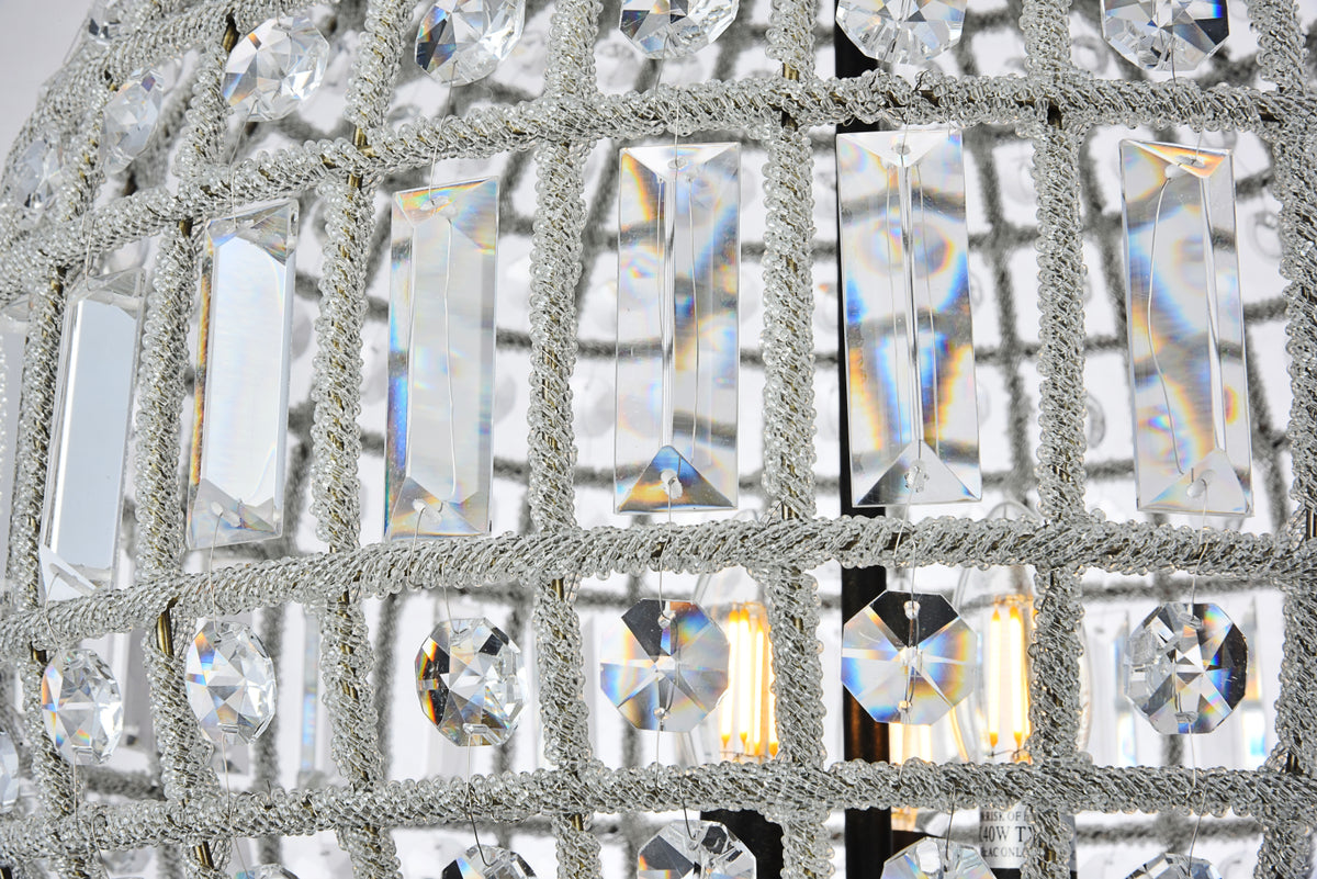 Olivia 3 light Dark Bronze Pendant Clear Royal Cut Crystal