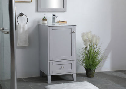 18 inch Single Bathroom Vanity in Grey