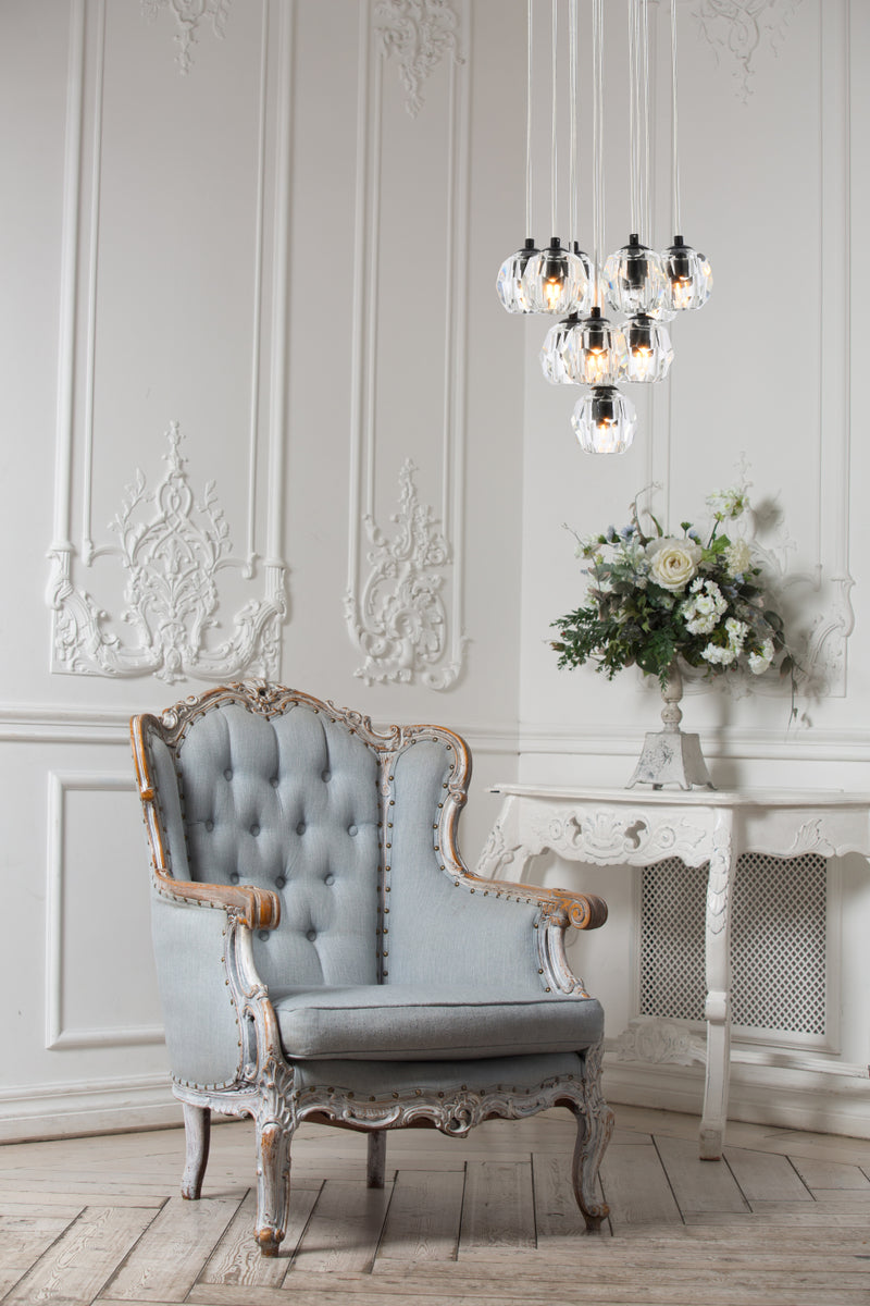 Eren 10 lights black pendant