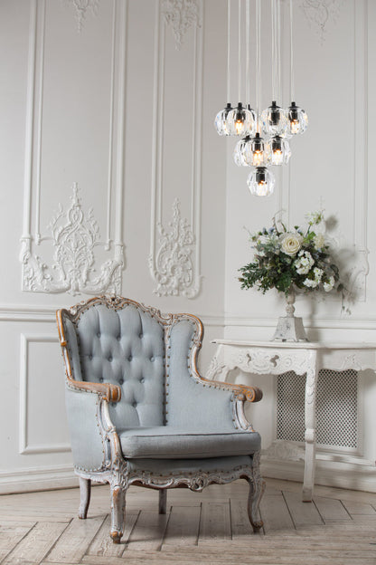 Eren 10 lights black pendant