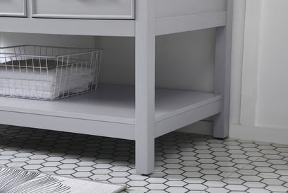 48 inch Single bathroom vanity in gray with backsplash