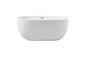 54 inch soaking roll top bathtub in glossy white