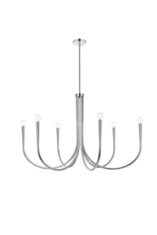 Layne 42 inch chandelier in Chrome