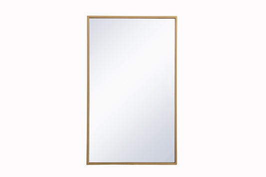 Metal mirror medicine cabinet 17 inch x 28 inch in Brass