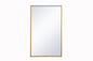 Metal mirror medicine cabinet 17 inch x 28 inch in Brass