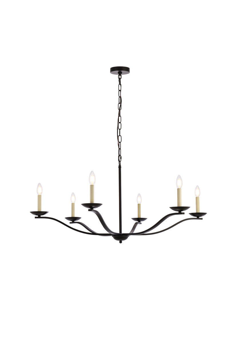 Trey 42 inch pendant in black