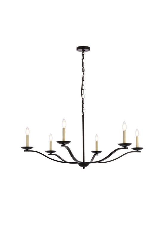 Trey 42 inch pendant in black