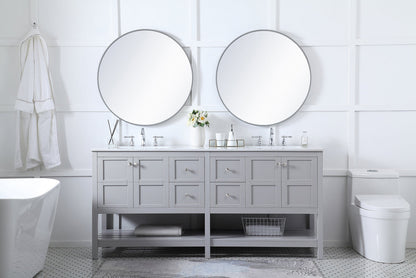 72 inch Double Bathroom Vanity in Gray