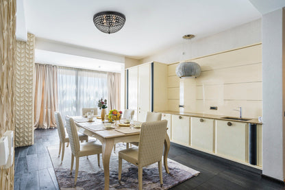 Taye 4 light Matte Black Flush Mount