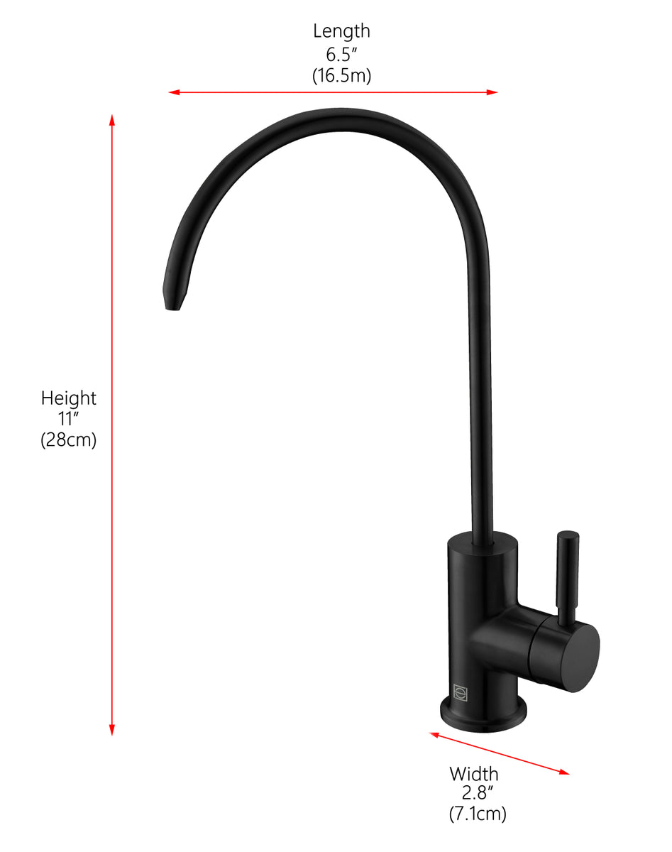 Rian Single Handle Cold Water Dispenser in Matte Black