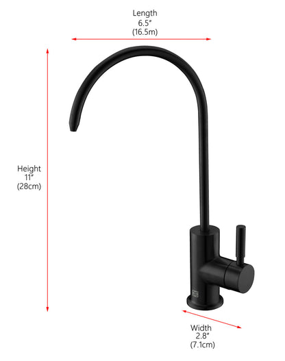 Rian Single Handle Cold Water Dispenser in Matte Black