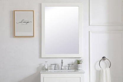 Aqua rectangle vanity mirror 24 inch in White