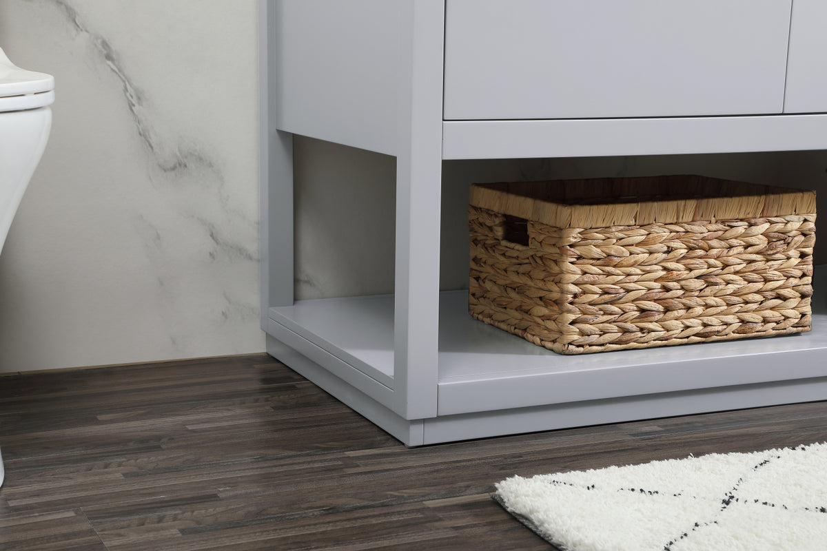 60 inch Single bathroom vanity in grey