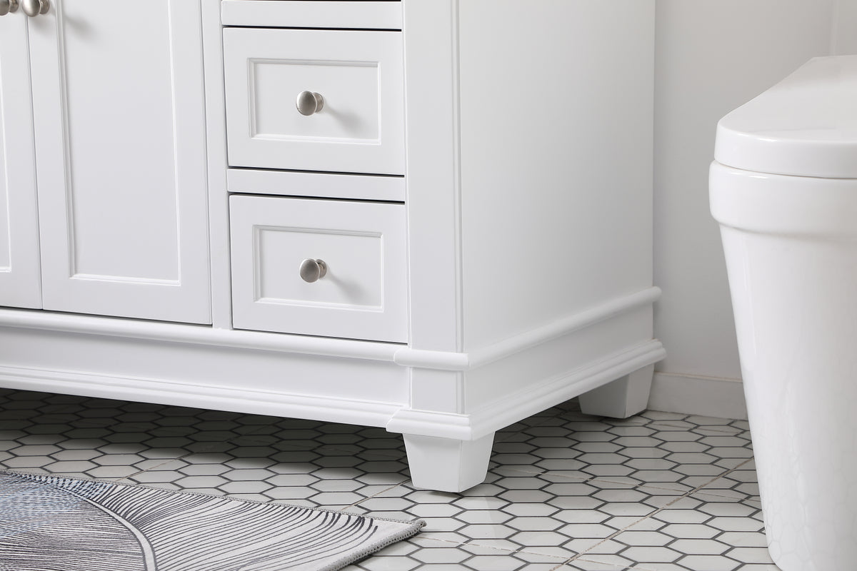 48 inch Single Bathroom Vanity set in White