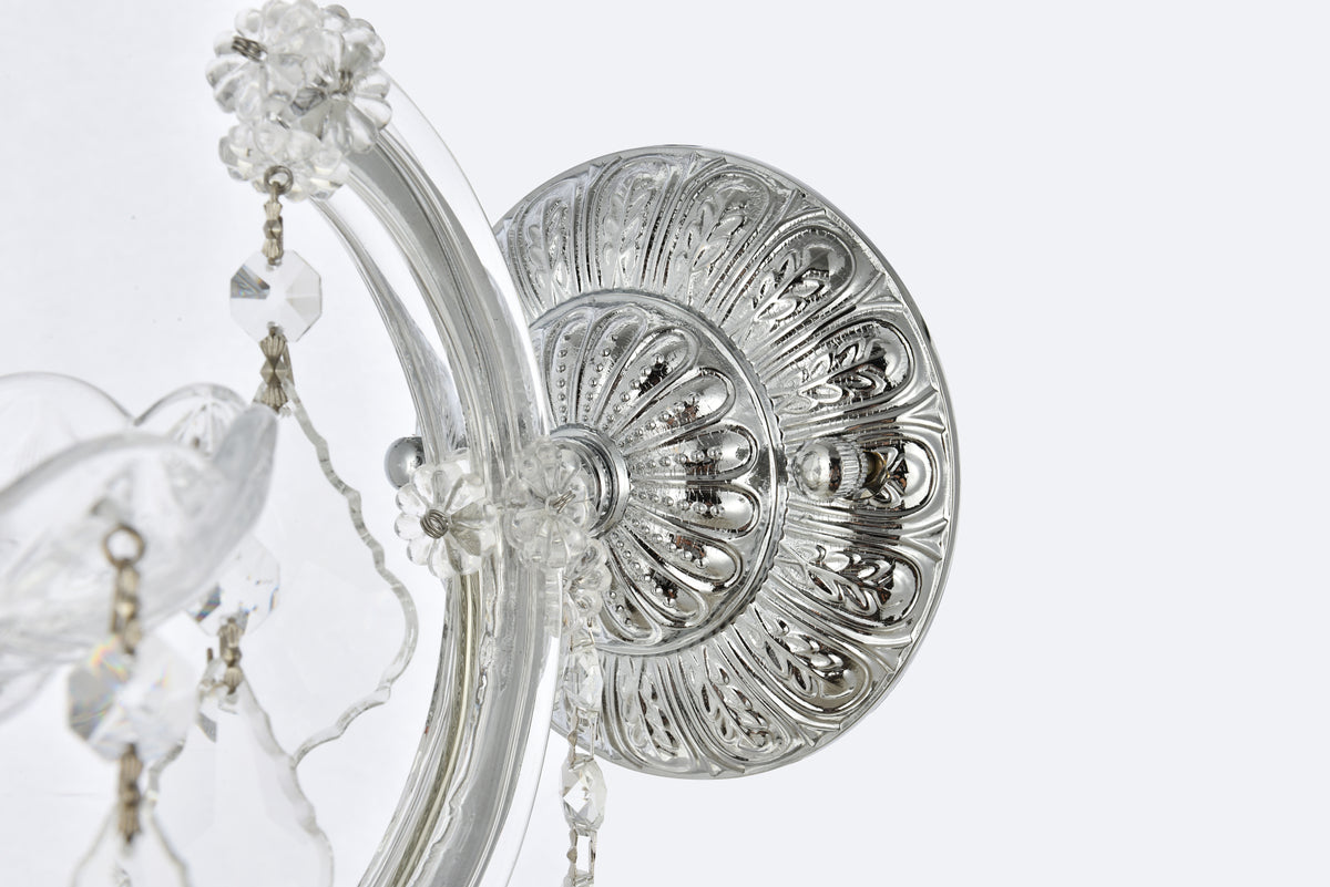 Maria Theresa 1 light Chrome Wall Sconce Clear Royal Cut Crystal